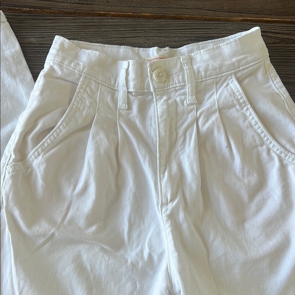 LEVIS White High-Waisted Pants SIZE 24 PLEATED BALLOON LEG - Picture 4 of 10